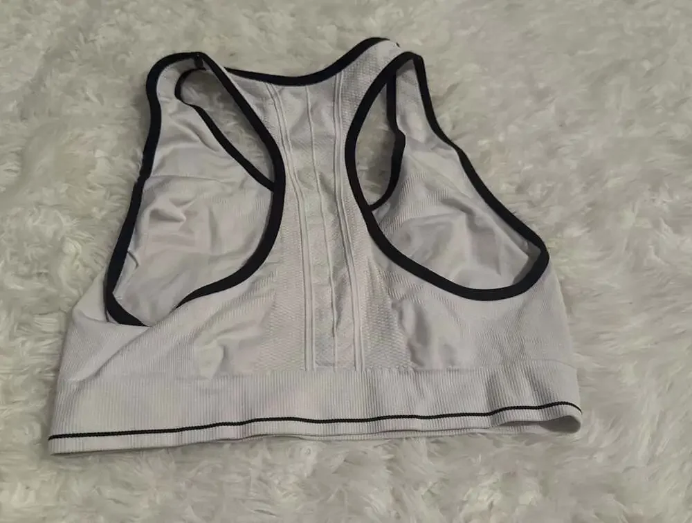 Calvin Klein Performance White Seamless Quick Dry Sports Bra‎ Size M - Picture 3 of 3